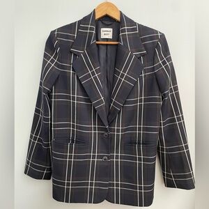 Sunday Best Women's Navy Plaid Blazer